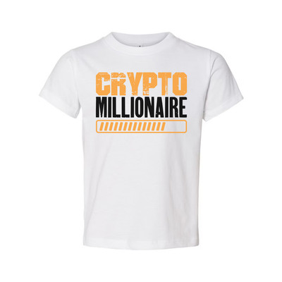 Crypto Millionaire Unisex Graphic Tee With Bold Orange Progress Bar Design And T