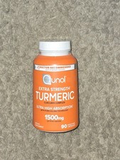 Turmeric Curcumin, Qunol with Ultra High Absorption 1500mg, 90 caps Joint