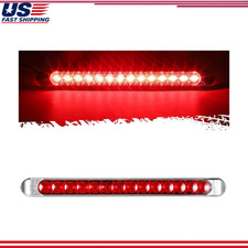 17 Inch 14 Led Red Trailer Light Bar Strip Brake Sequential Turn Signal Chro 17 Inch 14 Led Red Trailer Light Bar Strip Brake Sequential Turn Signal Chro