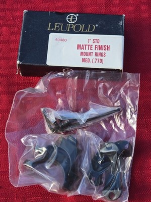 NOS  LEUPOLD 40480- 1'' Std Matte Medium Mount Rings (.770)  USA