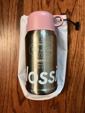 New Glossier 16 oz. Classic Tumbler Thermos Holiday Exclusive Pink/Silver Rare!