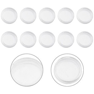 100pcs / Set 16mm Klar Rund Kunststoff Münze Hüllen Container Schutz Schutzhülle