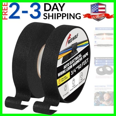Wire Harness Tape Electric High Temp Wiring Cable Loom Adhesive Fabric Tape f...