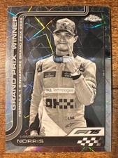 2025 Topps Chrome Lando Norris McLaren F1 Laser Refractor  #110 Singapore GP