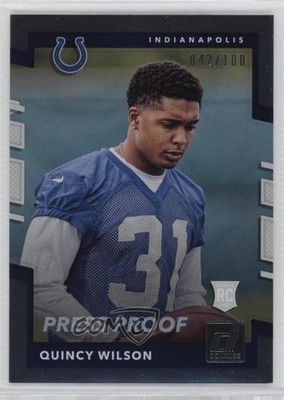 2017 Panini Donruss Rookies Press Proof Silver /100 Quincy Wilson Rookie RC y0i