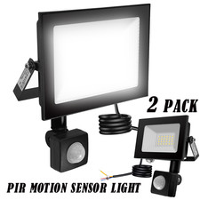 2X 30W PIR Motion Sensor Lights LED Floodlight Outdoor Flood Security Wall Lamp