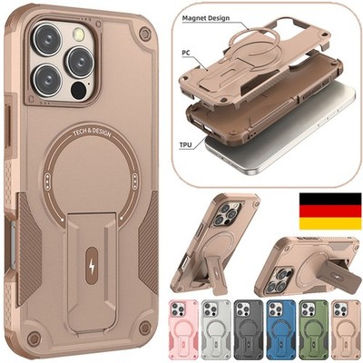 Für iPhone 17e 17 16 15 14 13 Pro Max Magnetisch MagSafe Schutz Hülle Ring Case