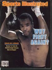 SPORTS ILLUSTRATED Sugar Ray Leonard Marvin Hagler Chet Atkins  9/8 1986