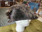 Original Civil War Era Fore & Aft Hat - Original Feathers - Maker Marked — photo 4
