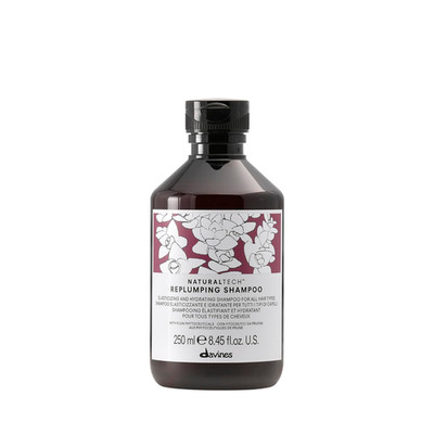 Davines Naturaltech Replumping Shampoo, Moisturizing for Fine Hair Lacking Elast