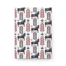 Swedish Dala Scandi Blue Hardcover Journal Matte