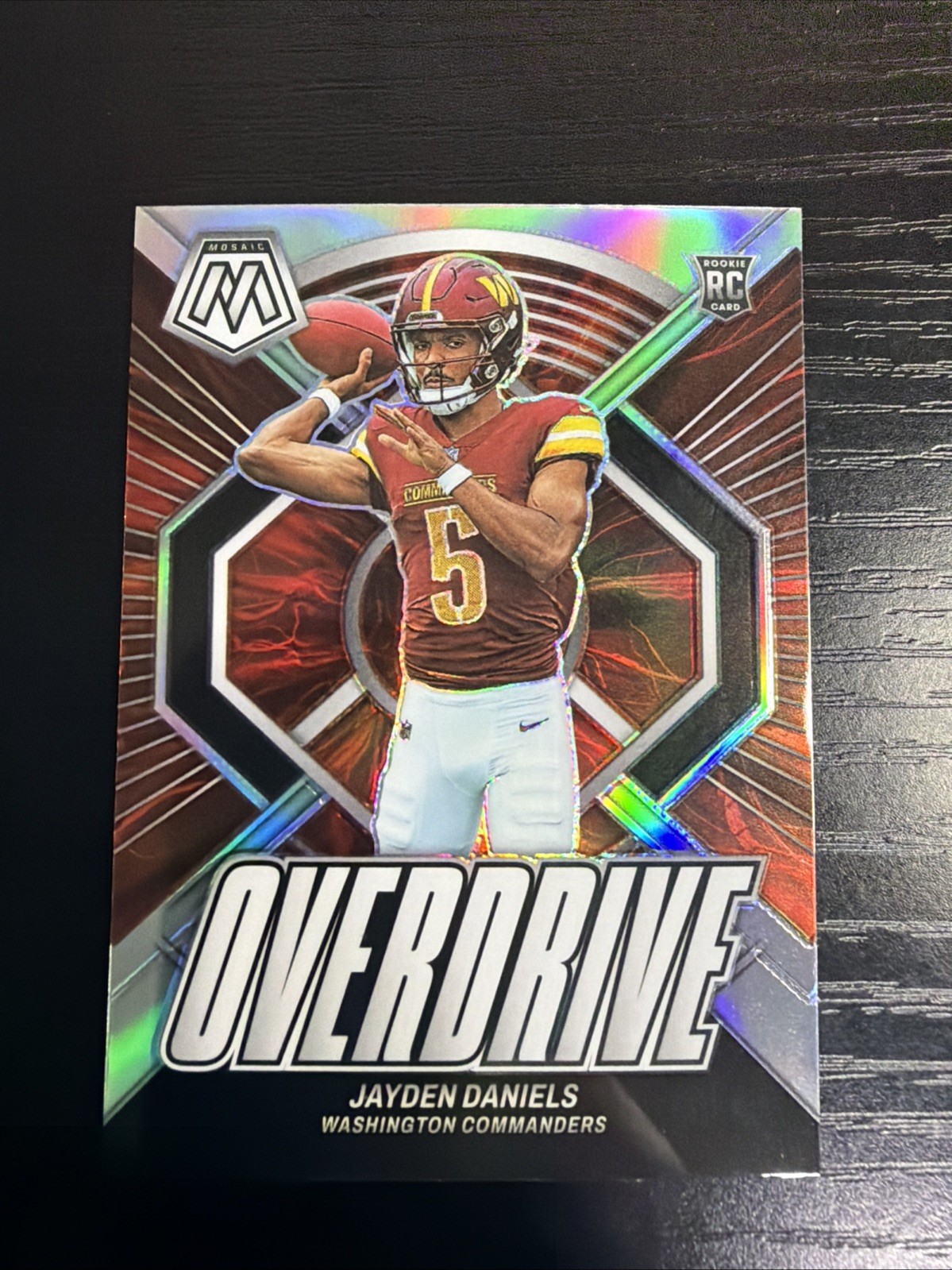 2024 Panini Mosaic - Overdrive Jayden Daniels #5 Silver Prizm (RC)