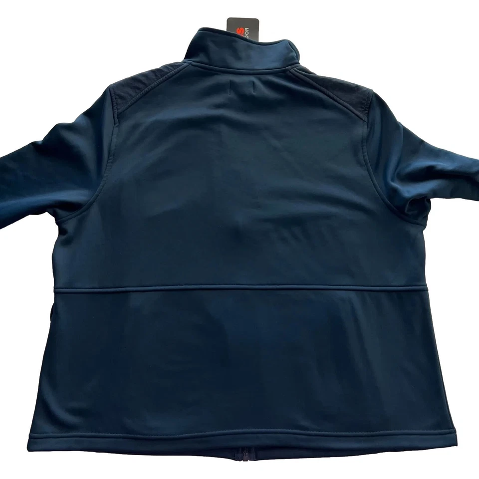 BASS OUTDOOR Women’s XL Blue Fleece Lined Warm Full Zip Jacket Long Sleeve NWT - Image 2 of 4