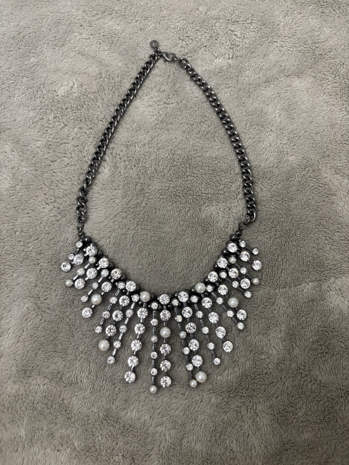Express Rhinestone Crystal Statement Necklace - image 1