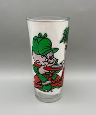 Vintage 1976 Looney Tunes Elmer Fudd Bugs Bunny Glass Tumbler Pepsi Warner Bros