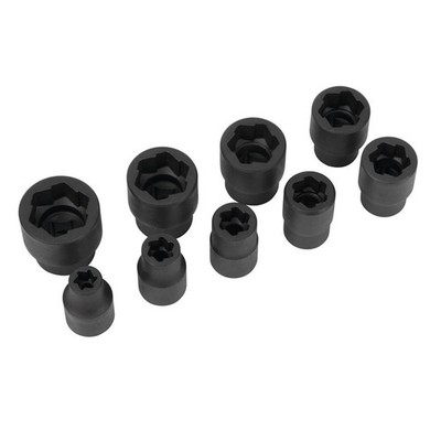 Performance Tool W38917 3/8 Dr 9 Piece Bolt Extractor Set Metric