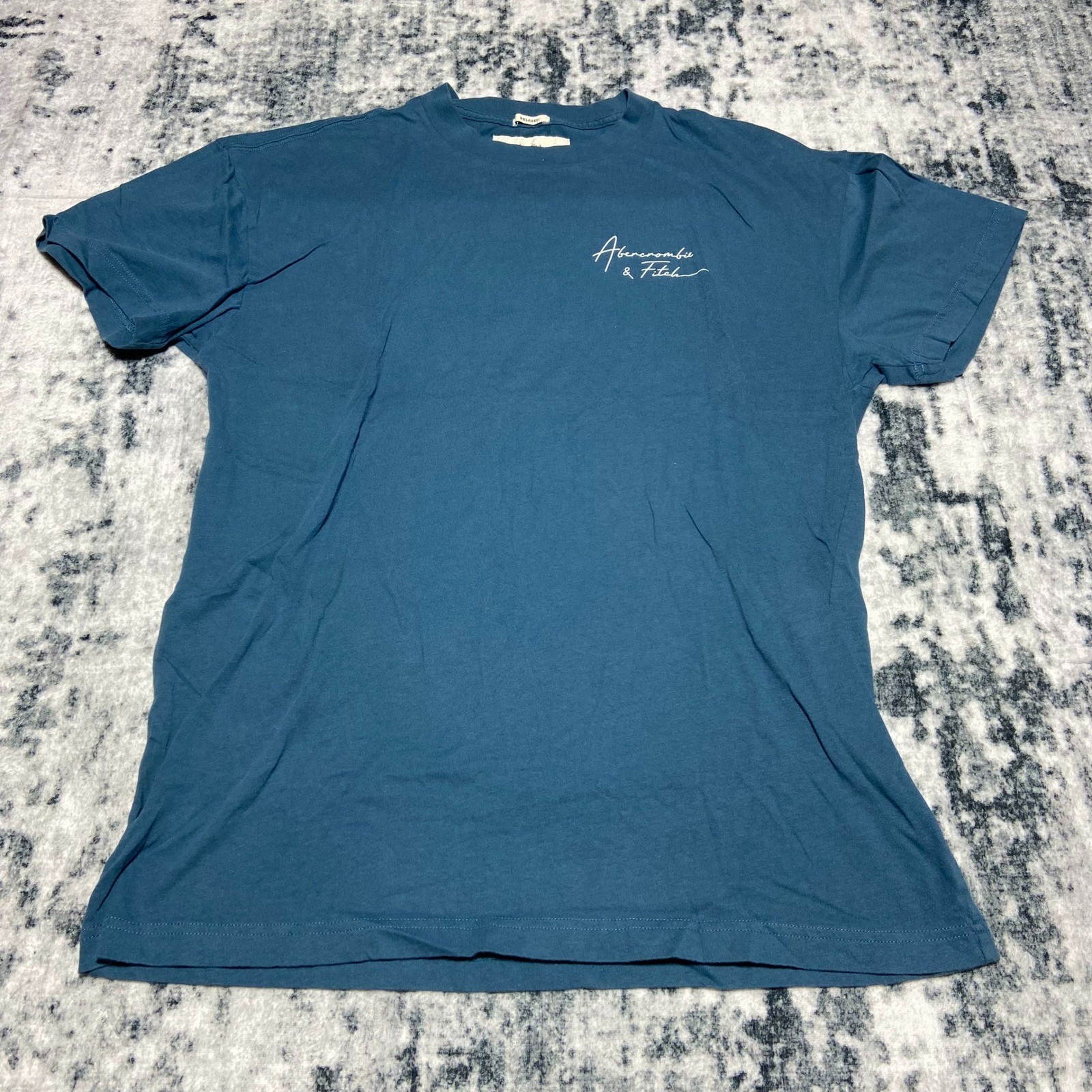 Abercrombie Fitch Mens Relaxed Fit Soft A&F Tee Boat Graphic T Shirt Size Large
