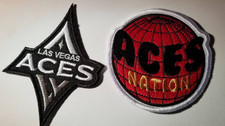 WNBA Las Vegas Aces Embroidered Patch 2 pc. roughly 3" or so