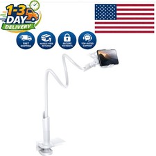 Stable Gooseneck Phone Holder for 4-7'' Smartphones - Ideal for Hands-Free Use