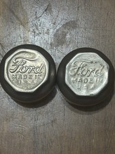 Two Antique Original Ford Model T Hub Grease Center Cap Threaded Car Dust Covers Two Antique Original Ford Model T Hub Grease Center Cap Threaded Car Dust Covers
