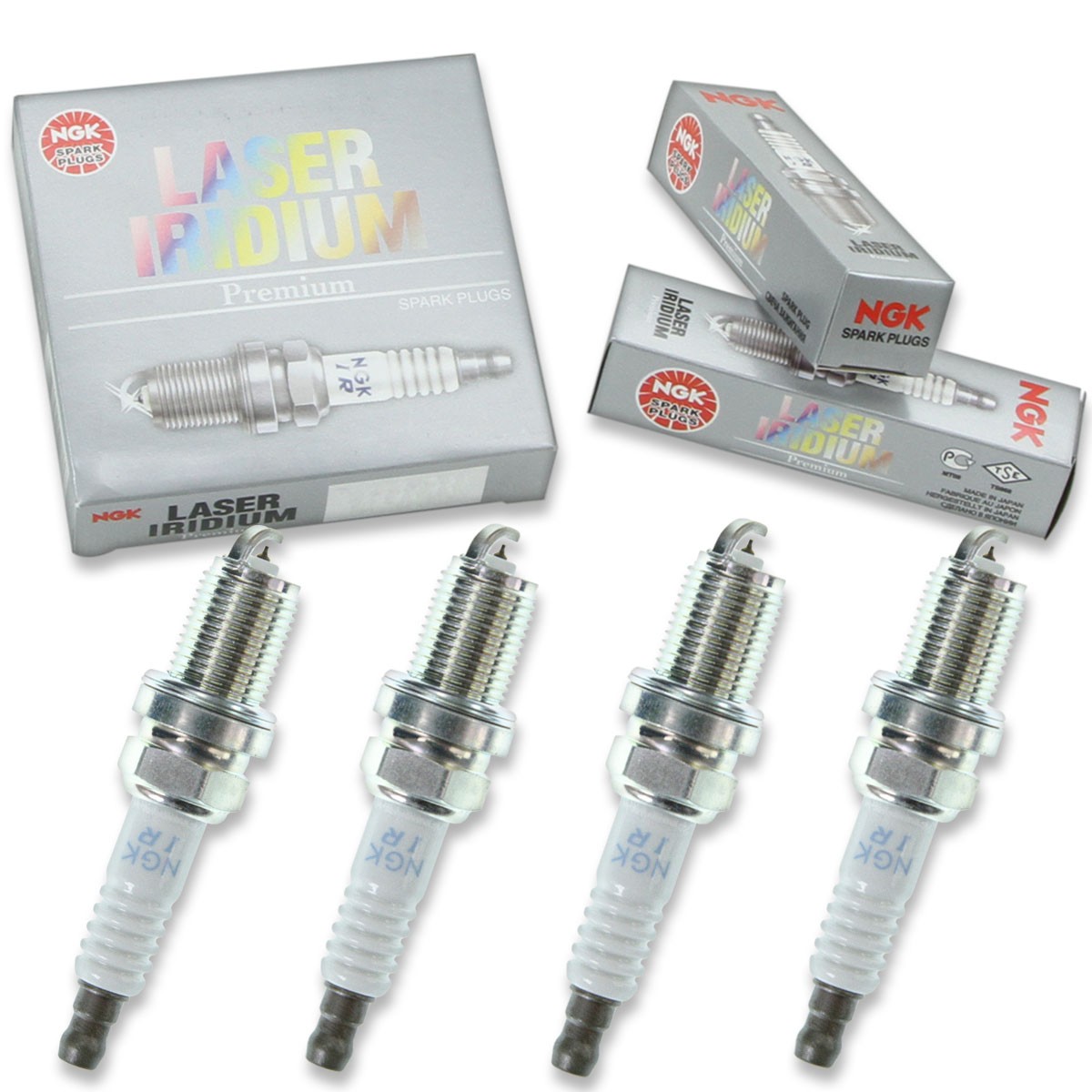 4 pcs NGK Laser Iridium Spark Plugs for 2000-2004 Volvo V40 1.9L L4 - Engine ht