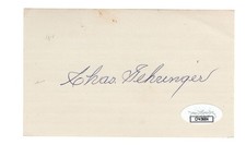 Charles Gehringer Signed Autographed 3X5 Index Card Tigers HOFer JSA CF45684