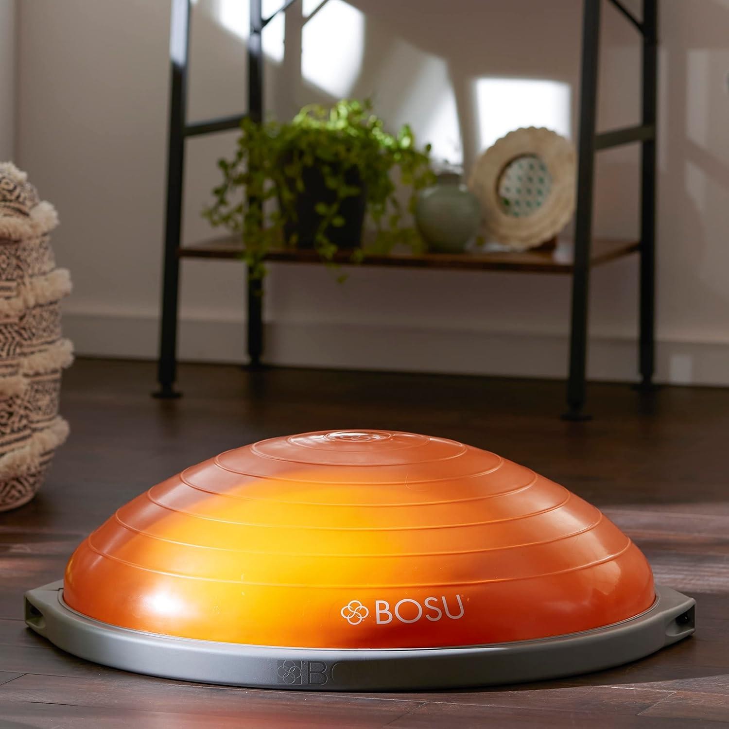 밸런스 트레이너 65cm BOSU 홈짐 운동기구 오리지널 밸런스 볼, 오렌지/그레이 3