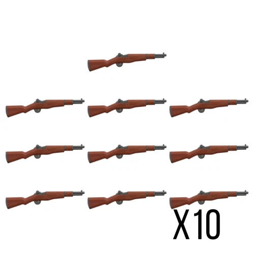 NEW M1 Garand Rifle X10 For LEGO Minifigures WW2 Accessories Brown Army Military