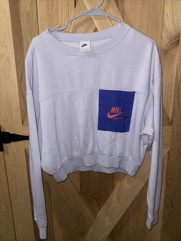 Nike Sportswear Children’s Cropped Top Sweater Long Sleeve Girl’s Size Small