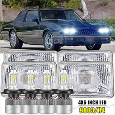 4pcs 4x6 Led Headlights Hilo Beam Fit Chevrolet Monte Carlo 1980-1988 El Camino