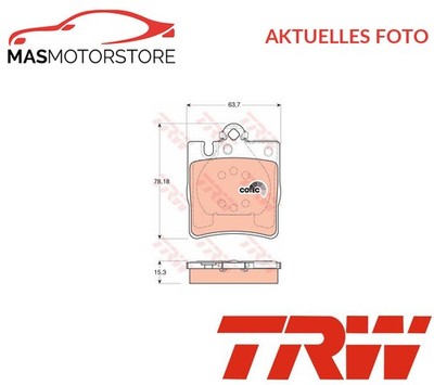 SATZ BREMSBELÄGE BREMSKLÖTZE TRW GDB1334 P FÜR MERCEDES-BENZ E-CLASS,CLK
