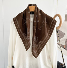 70 Cashmere 30 Silk Scarf Shawl 27'' Neckerchief lace Print Bandanna Wrap new