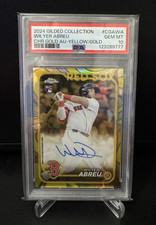 2024 Topps Chrome Gilded Collection Gold/Yellow /75 Wilyer Abreu RC PSA 10 GEM