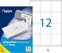 Agipa Universal-Etiketten 70 X 70 Mm Weiß Rechteckig 1.200 Etiketten