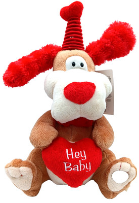 NWT Valentines Puppy w/Animated Flapping Ears Singing ''Hey Baby'' (1961 #1 Hit)