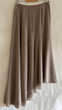 Elements by Amanda Wakeley Taupe Beaded Asymmetric Skirt UK8