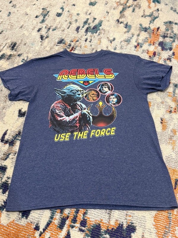 Mens adult t-shirt Rebels Use the Force Yoda Star Wars graphic short sleeve top 