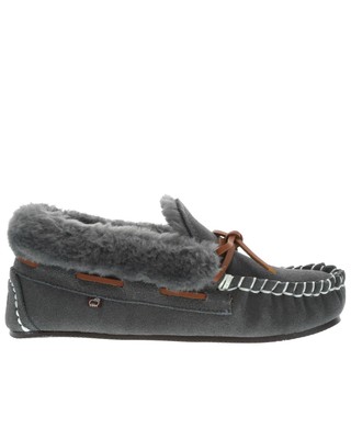 Lamo Footwear Women's Mila Charcoal Slippers - Moc Toe - EW1939-CHA 5 M
