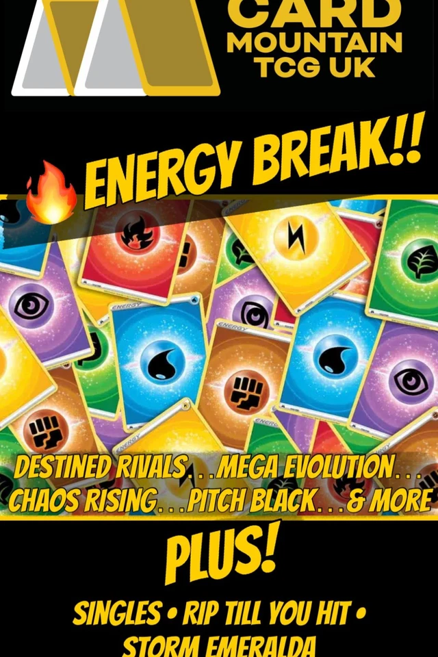 ENERGY BREAK! Destined Rivals, Mega Evo, White Flare, Black Bolt, & more!