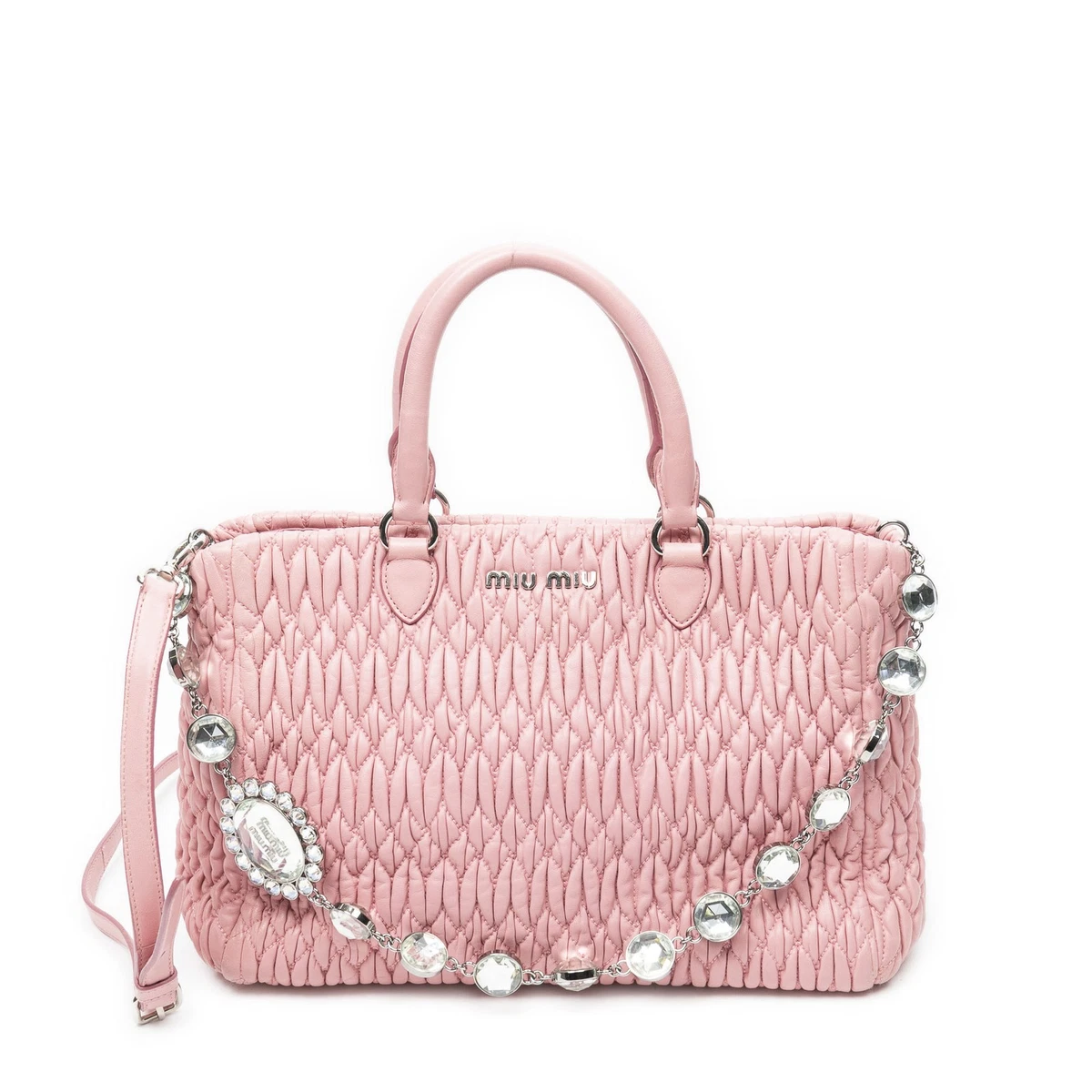 Pink Leather Exterior Miu Miu Bags & Handbags for Women for sale