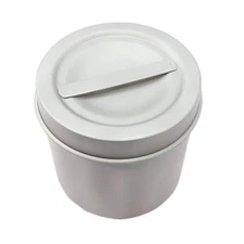 BDeals Stainless Steel Dressing Jar 3.5"x3.5" Medium Medical Storage Holloware