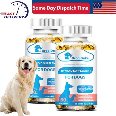 Premium Canine Thyroid Supplement - Energy & Wellness Support for Dogs 2*60 Caps