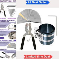 Piston Ring Compressor 3 Inch Adjustable Installer Pliers Wrench Feeler Gauge