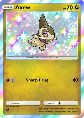 Pokemon Pocket TCG Card Game 1 Star Shiny Axew Mega Shine DIGITAL | eBay