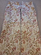 Pair Lined Curtains 52" / 132cm  width, 60" / 120cm drop Leaf Cotton