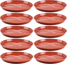 10 Pack Plant Saucer 14 Inches Plant Trays for Pots Plastic Round Drip Trays Flo
