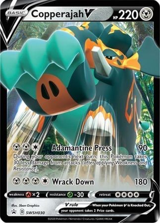 COPPERAJAH V SWSH030 SWORD & SHIELD POKEMON (PROMO ULTRA RARE, NM)