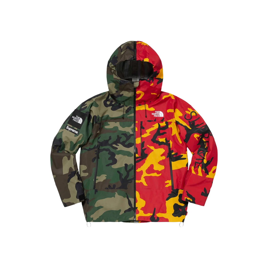 Veste coquillage couture collée fendue Supreme x The North Face camouflage   24SS