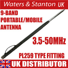 Comet HFJ-350M - 9 Band Portable Telescopic Antenna 3.5-50MHz