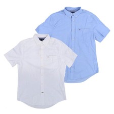 Tommy Hilfiger Men's Buttondown Shirt Short Sleeve Collared Button Up Casual New